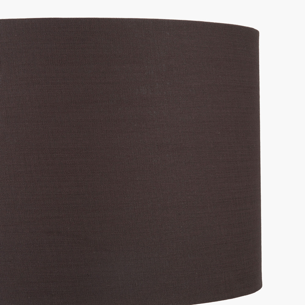 Lino 50cm Bitter Chocolate Linen Cylinder Lampshade