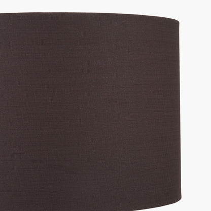 Lino 50cm Bitter Chocolate Linen Cylinder Lampshade