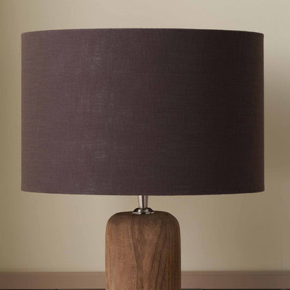 Lino 50cm Bitter Chocolate Linen Cylinder Lampshade