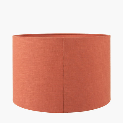 Lino 50cm Cinnamon Self-Lined Linen Cylinder Lampshade – Warm Contemporary Style with Soft Light Diffusion