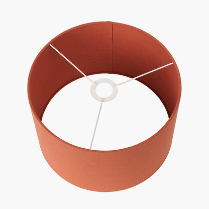 Lino 50cm Cinnamon Self-Lined Linen Cylinder Lampshade – Warm Contemporary Style with Soft Light Diffusion
