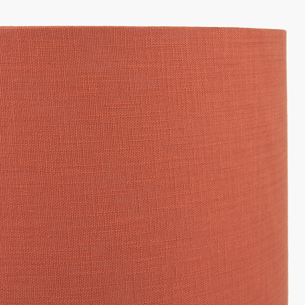 Lino 50cm Cinnamon Self-Lined Linen Cylinder Lampshade – Warm Contemporary Style with Soft Light Diffusion