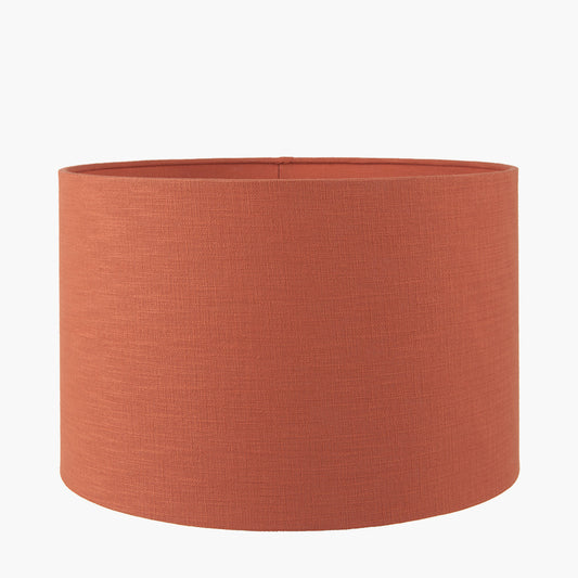 Lino 50cm Cinnamon Self-Lined Linen Cylinder Lampshade – Warm Contemporary Style with Soft Light Diffusion