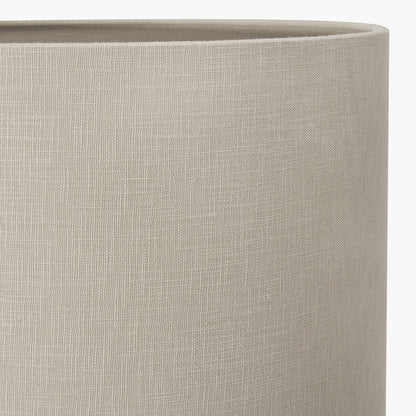 Lino 40cm Grey Linen Cylinder Lampshade | Self-Lined Shade