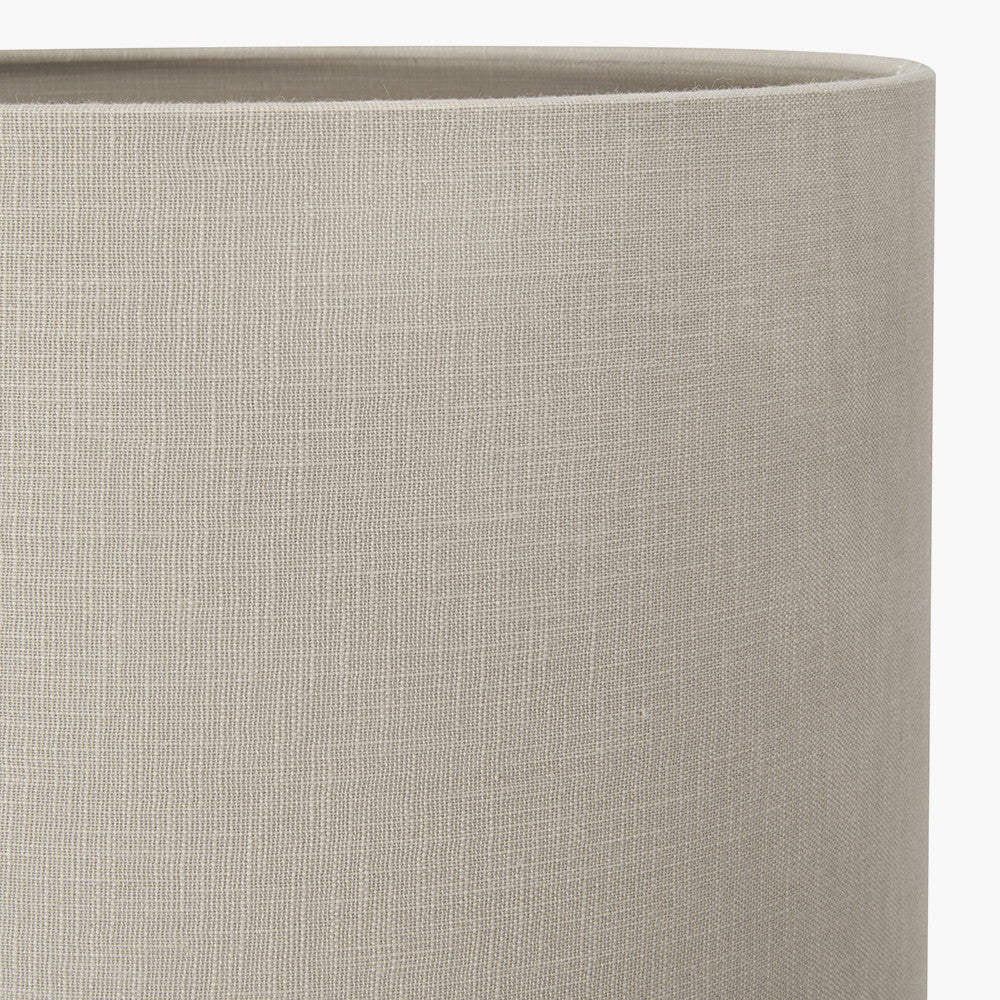 Lino 45cm Grey Linen Cylinder Lampshade | Self Lined Lampshade