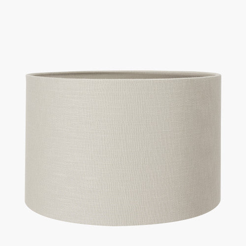 Lino 35cm Grey Self-Lined Linen Cylinder Lampshade