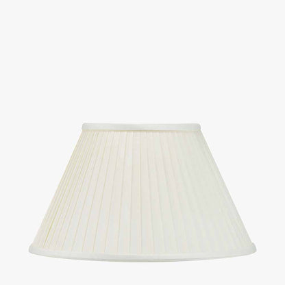 Bacall 30cm Almond Silk Knife Pleat Empire Lampshade