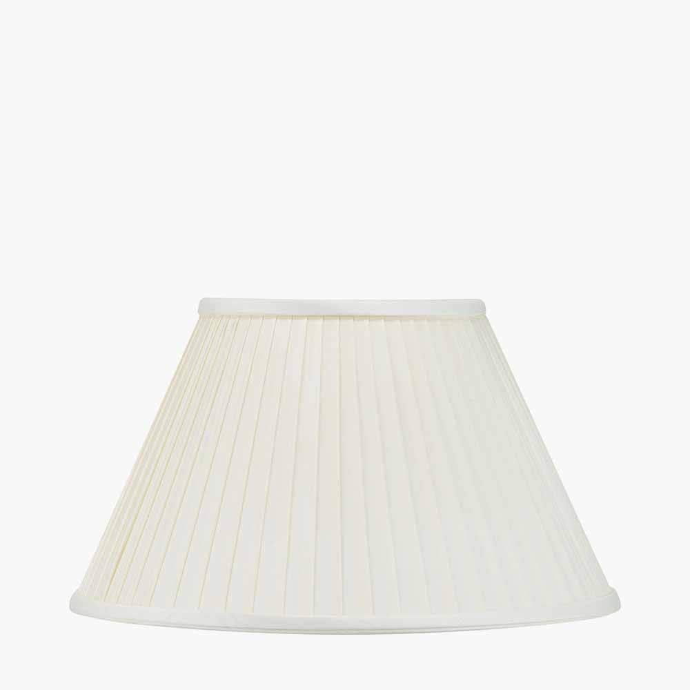 Bacall 40cm Almond Silk Knife Pleat Empire Lampshade