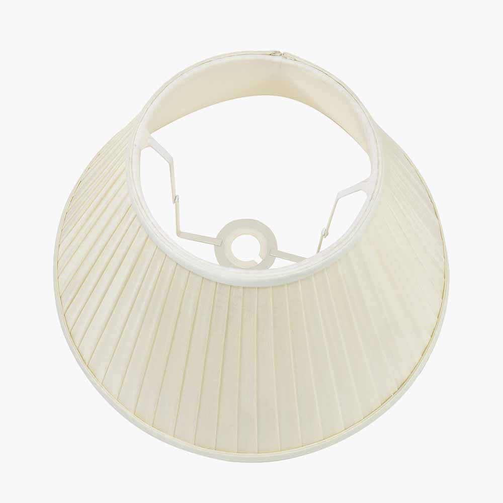 Bacall 45cm Almond Silk Knife Pleat Empire Lampshade | Luxury Silk Lampshade