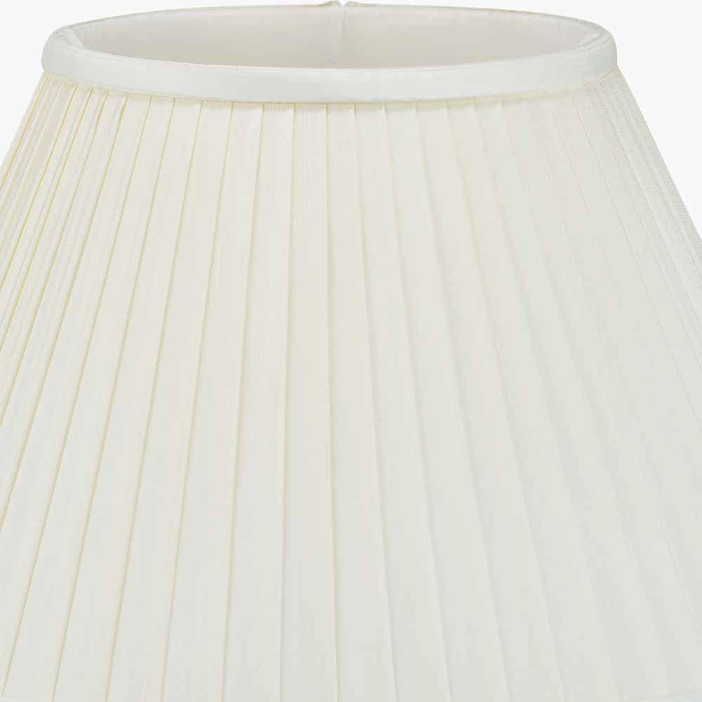 Bacall 45cm Almond Silk Knife Pleat Empire Lampshade | Luxury Silk Lampshade