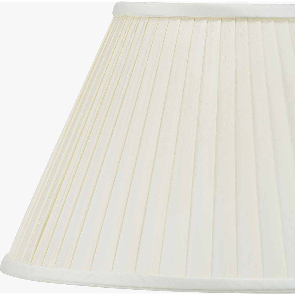 Bacall 45cm Almond Silk Knife Pleat Empire Lampshade | Luxury Silk Lampshade