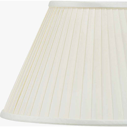 Bacall 45cm Almond Silk Knife Pleat Empire Lampshade | Luxury Silk Lampshade