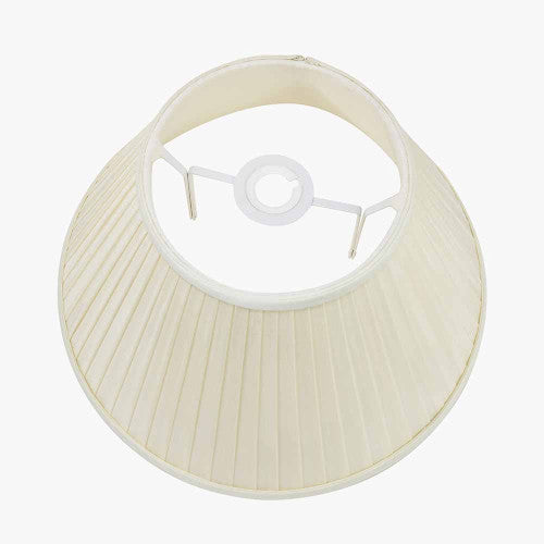 Bacall 50cm Almond Silk Knife Pleat Empire Lampshade – Timeless Silk Elegance in a Grand Silhouette