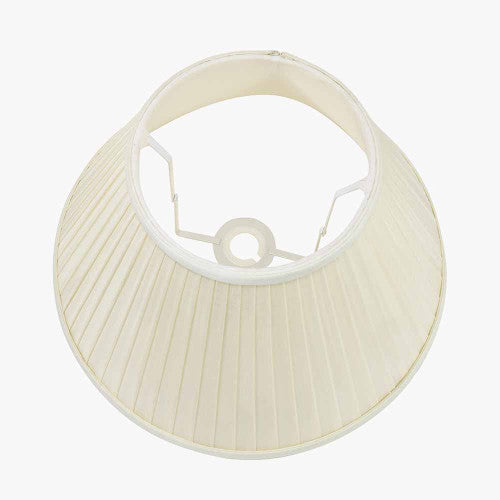 Bacall 50cm Almond Silk Knife Pleat Empire Lampshade – Timeless Silk Elegance in a Grand Silhouette