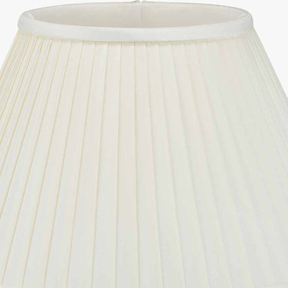 Bacall 50cm Almond Silk Knife Pleat Empire Lampshade – Timeless Silk Elegance in a Grand Silhouette