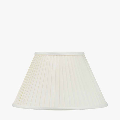 Bacall 50cm Almond Silk Knife Pleat Empire Lampshade – Timeless Silk Elegance in a Grand Silhouette