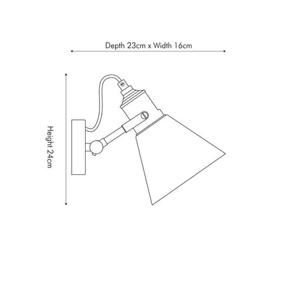 Chaplin Chrome and Glass Wall Light