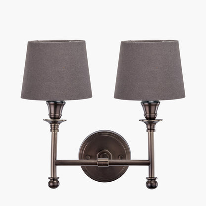 Piero Antique Bronze Metal Double Wall Light