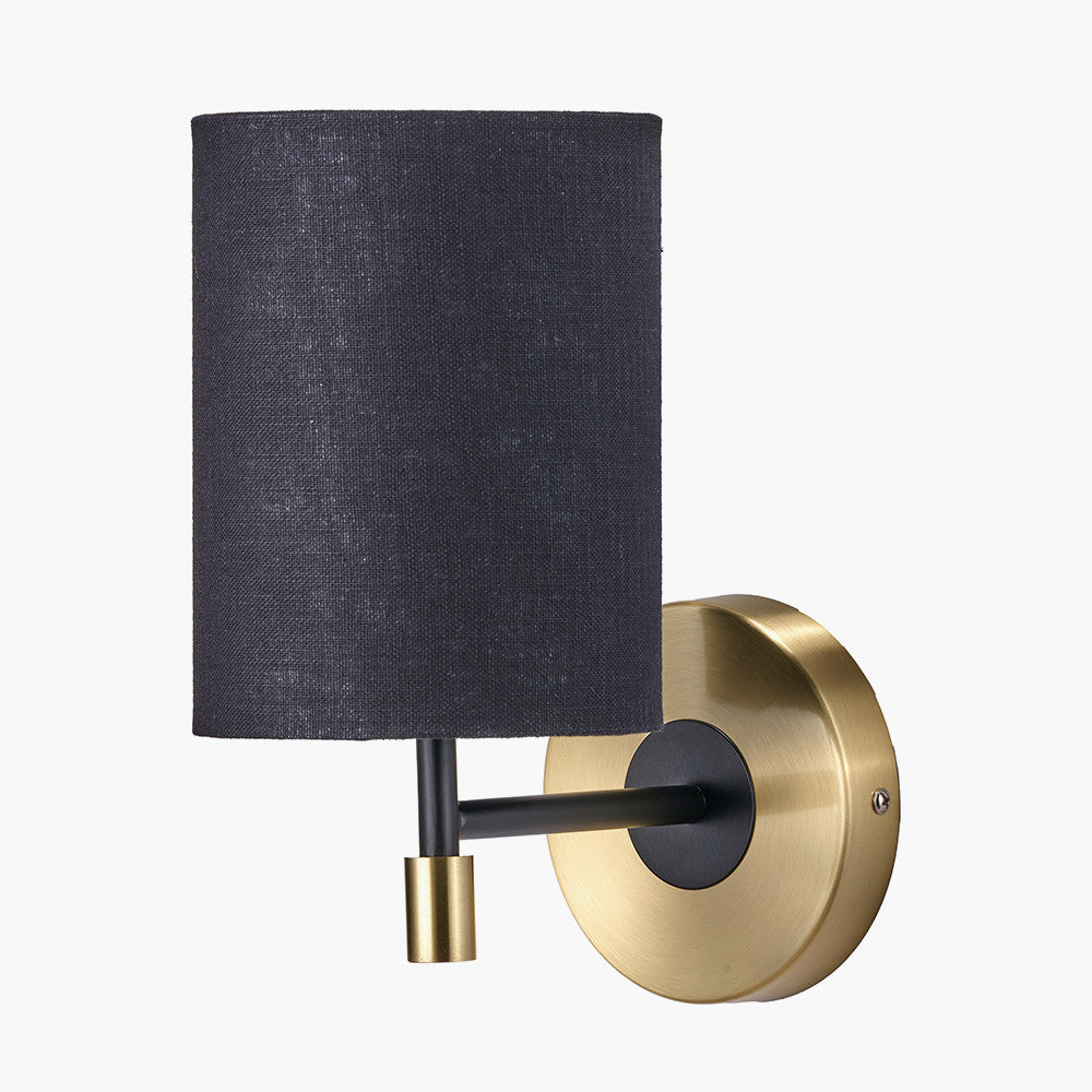 Bryce Black and Gold Metal Wall Light
