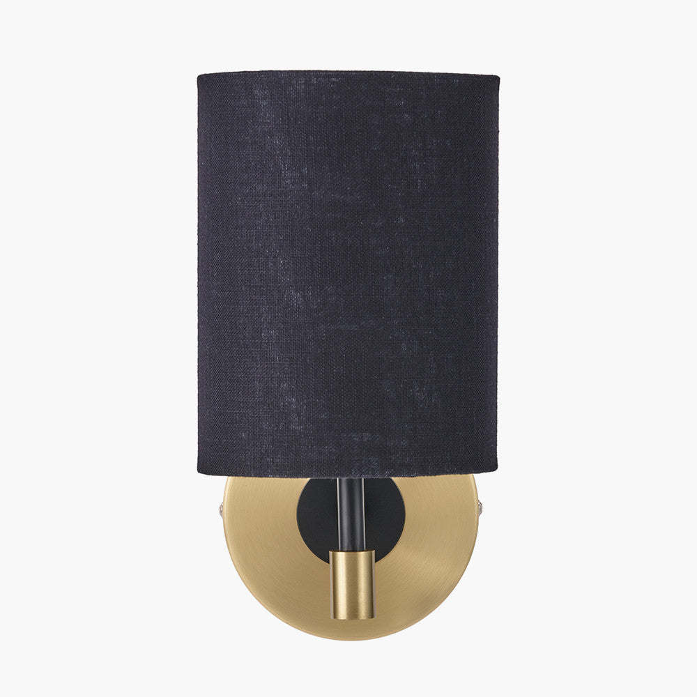 Bryce Black and Gold Metal Wall Light