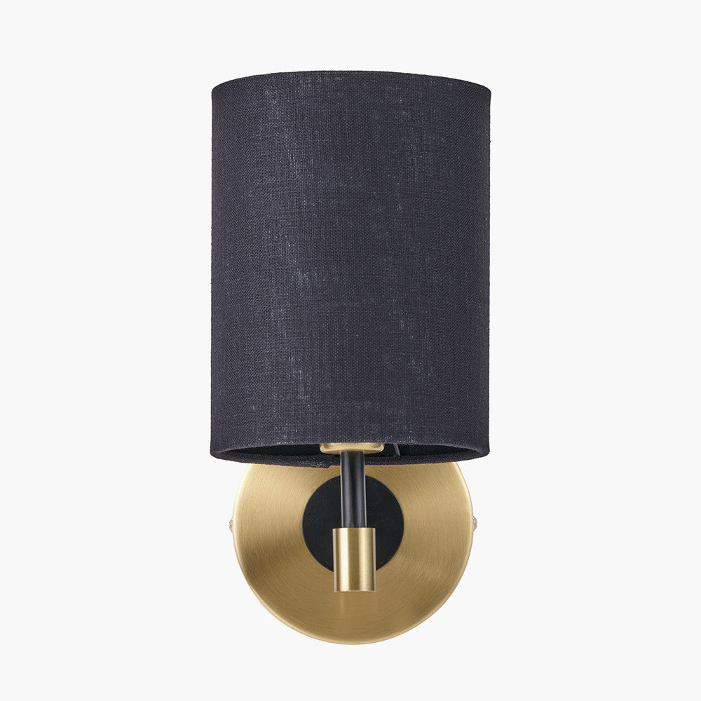 Bryce Black and Gold Metal Wall Light