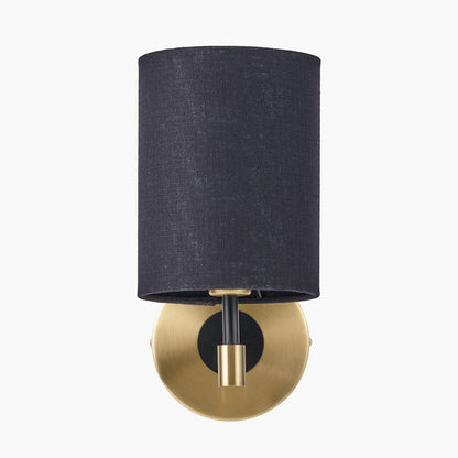 Bryce Black and Gold Metal Wall Light