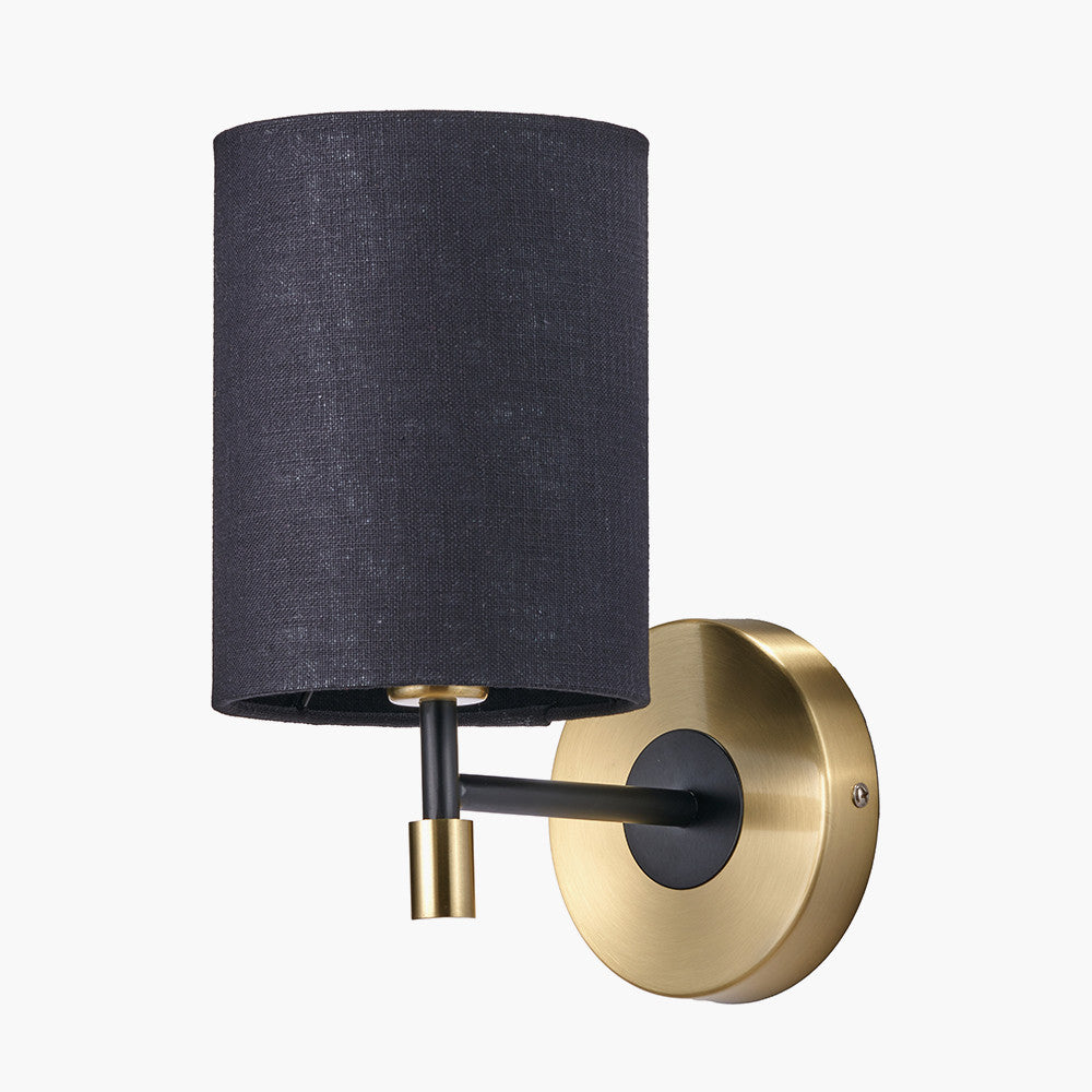 Bryce Black and Gold Metal Wall Light