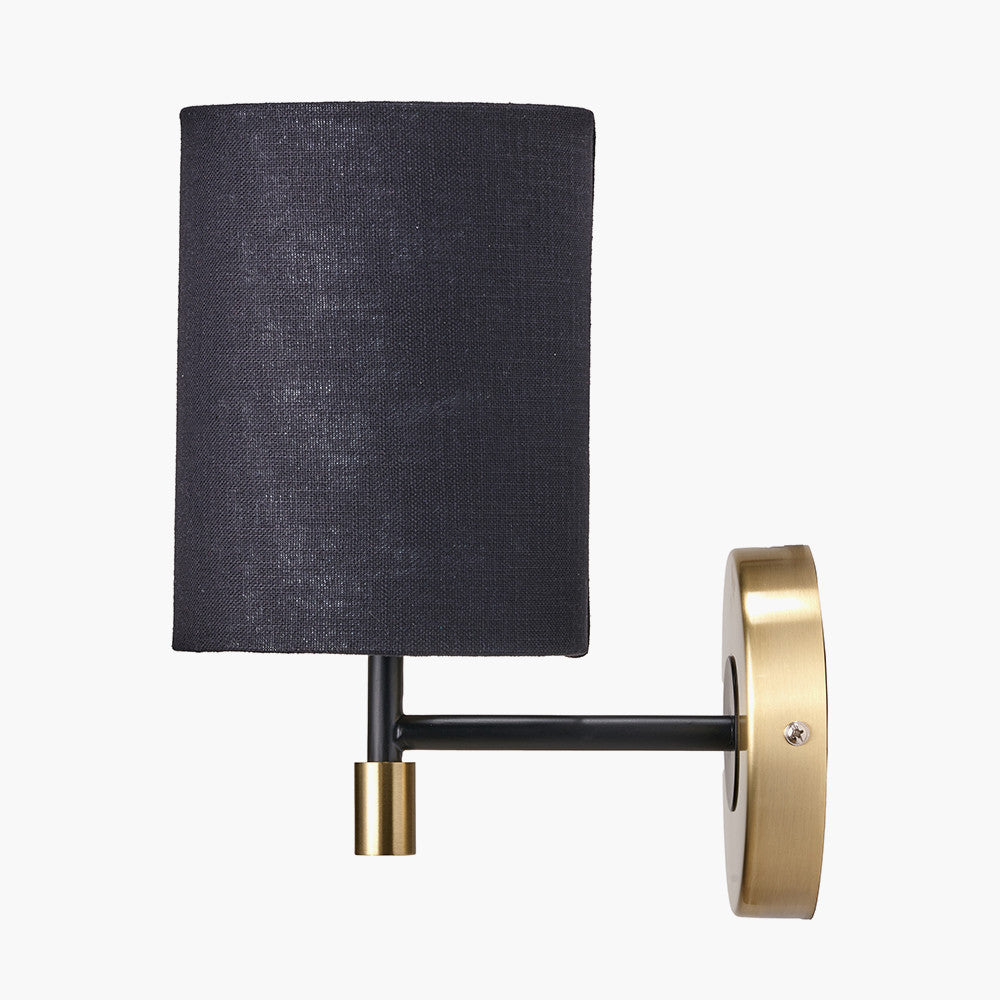 Bryce Black and Gold Metal Wall Light