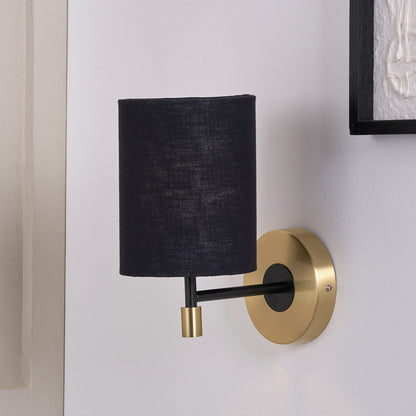 Bryce Black and Gold Metal Wall Light