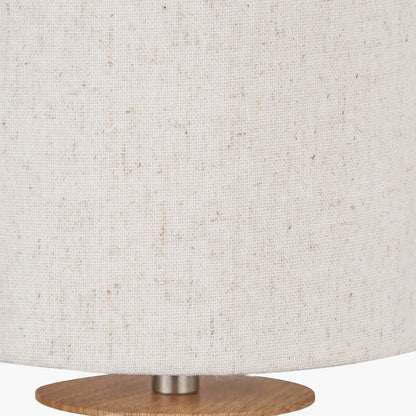 Bonham Natural Wood Veneer and Silver Metal Wall Light
