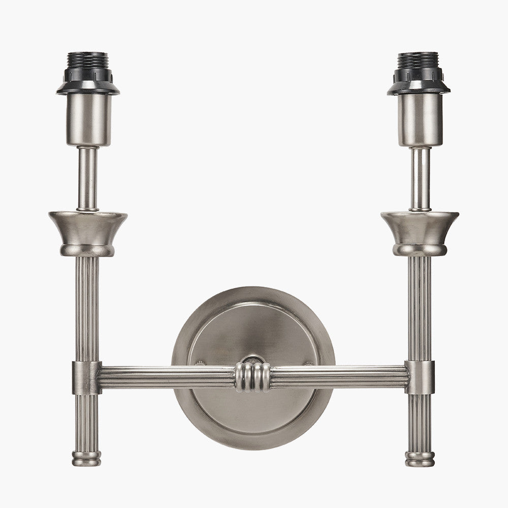 Salvatore Antique Silver Metal Double Wall Light