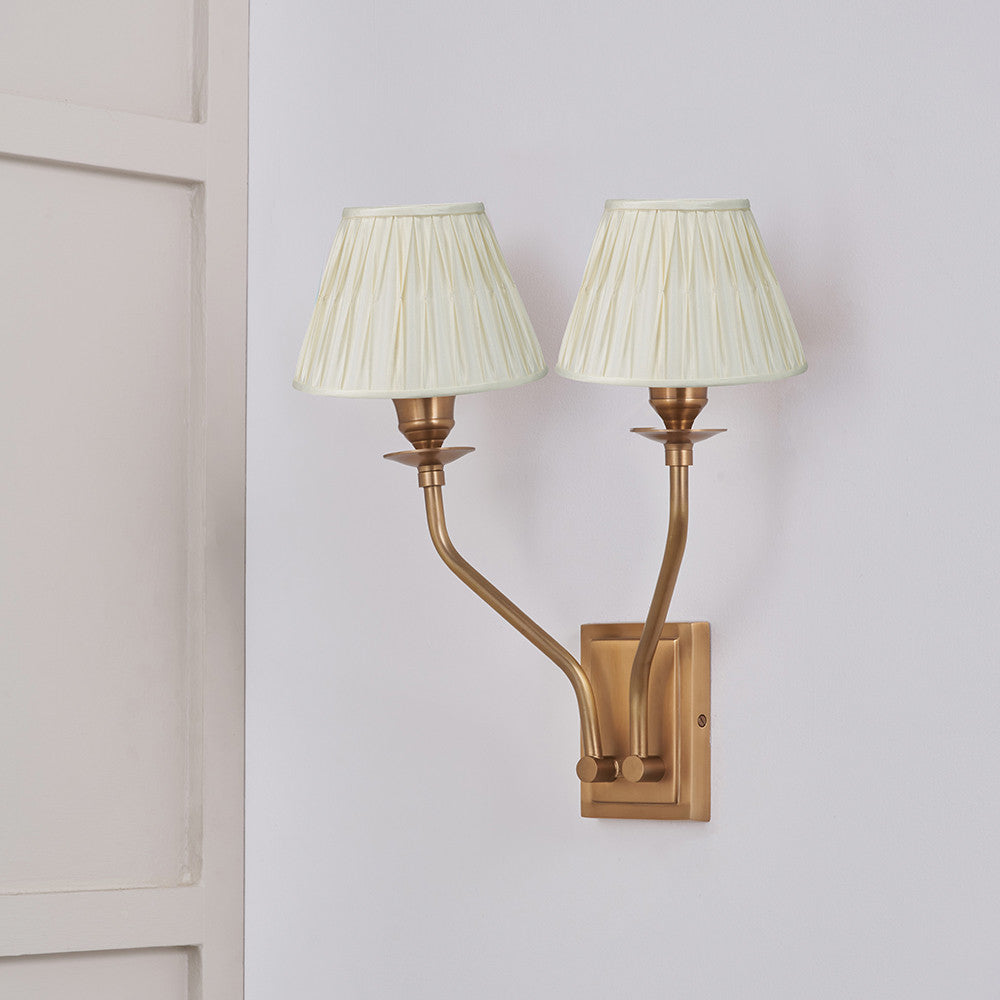Tatiana Antique Brass Metal Double Wall Light