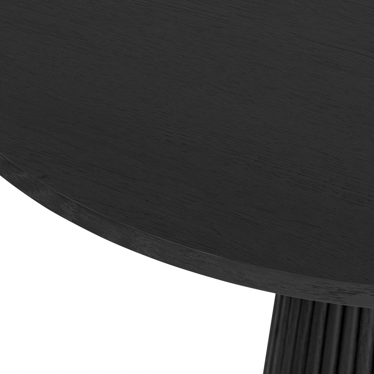 Leckford Ribbed Occasional Table Black Oak