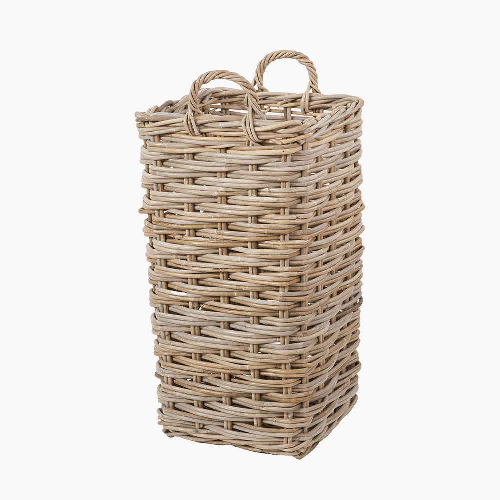 Set of 2 Square Grey Kubu Umbrella Baskets
