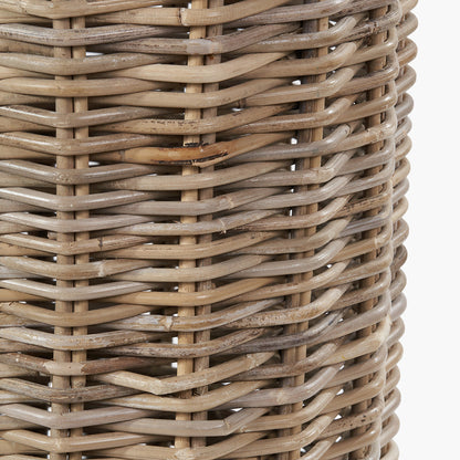 Tobs Grey Kubu Rattan Umbrella Basket – Handcrafted Rattan Hallway Storage