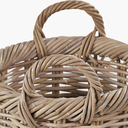 Tobs Grey Kubu Rattan Umbrella Basket – Handcrafted Rattan Hallway Storage