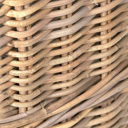 Set of 2 Grey Kubu Rectangular Linen Baskets – Handwoven Rattan Laundry Storage for Elegant UK Homes