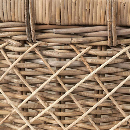 Brown Rattan Oval Handled Laundry Basket – Handwoven Natural Storage for Stylish UK Homes