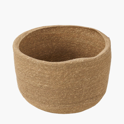 Natural Seagrass Round Basket - W34xD34xH26cm