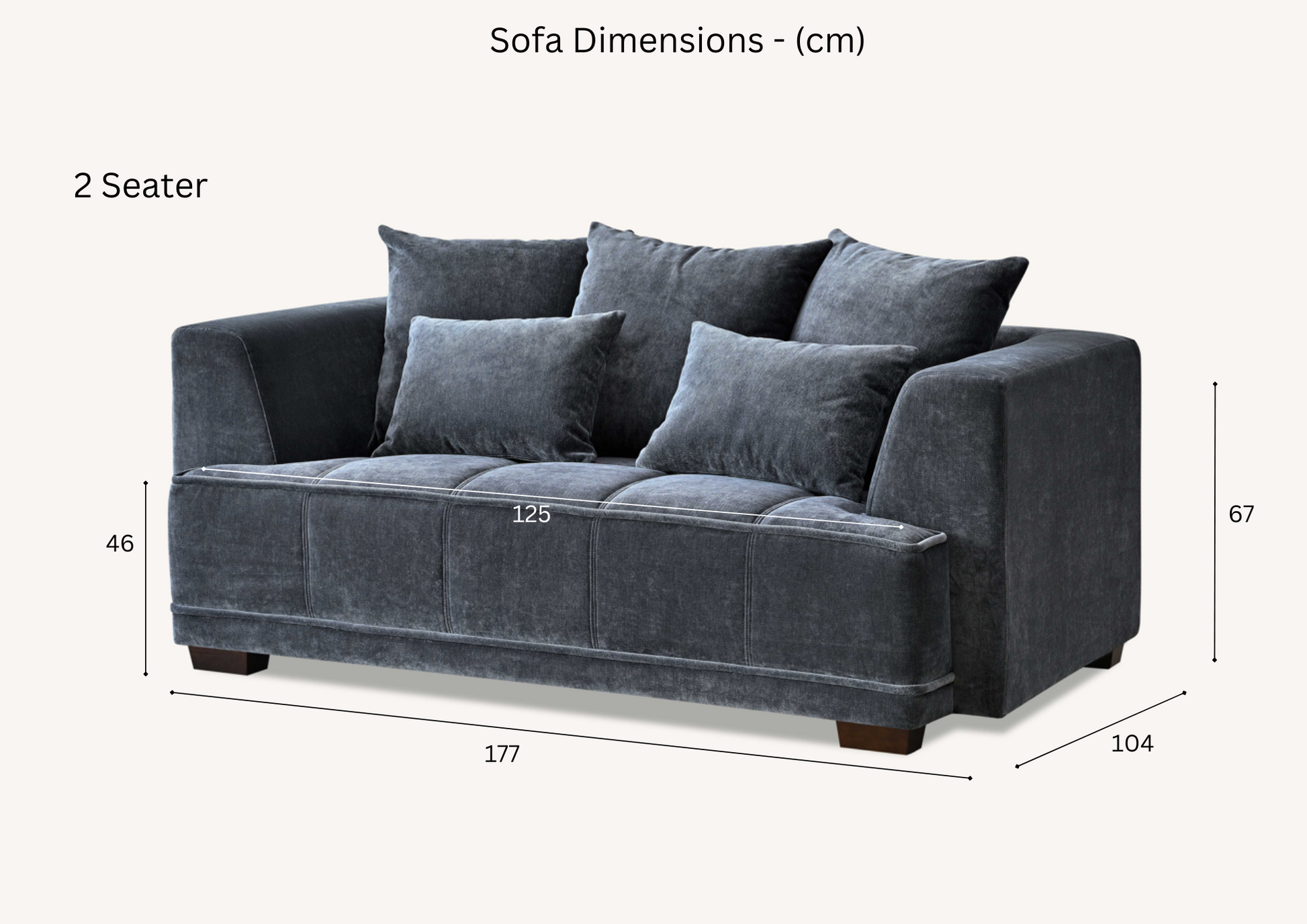 Shop the Aluxo Gramercy 2 Seater Sofa in Steel Velvet, featuring block stitched seat cushions and stunning steel-coloured mermaid boucle fabric for a modern luxury with timeless opulence. Shop online today at www.nobleandnook.co.uk