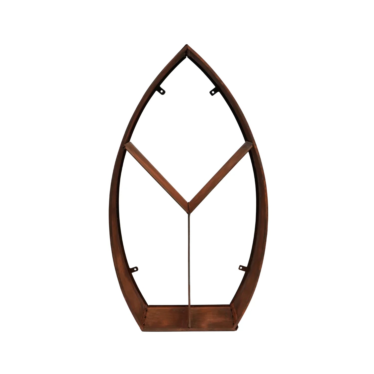 Shop the Leaf Arch Sculptural Log Storage in Natural Rust. This stylish and functional log storage solution adds a touch of elegance to any garden or patio. Shop online today at www.nobleandnook.co.uk