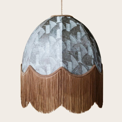The Marianne Fringed Lampshade | Bronze Geometric