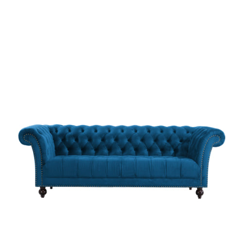 Shop the Chesterfield 3-Seater Sofa in Midnight Velvet featuring beautiful button detailing, gentle curves for a traditionally inspired style. Shop online today at www.nobleandnook.co.uk