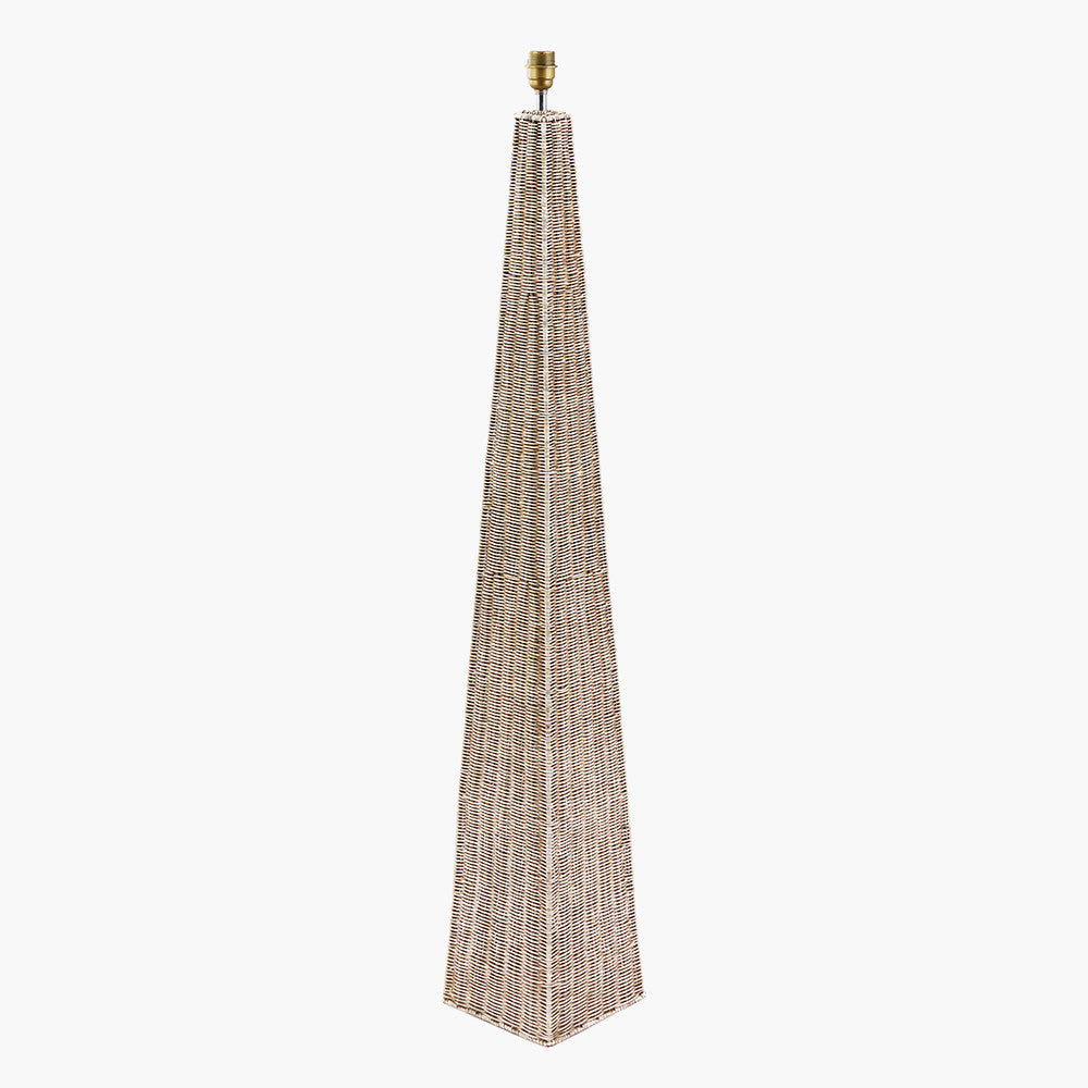 Seacomb Rattan Pyramid Floor Lamp Base – Natural Craftsmanship and Colonial Charm