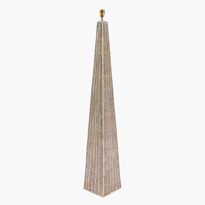 Seacomb Rattan Pyramid Floor Lamp Base – Natural Craftsmanship and Colonial Charm