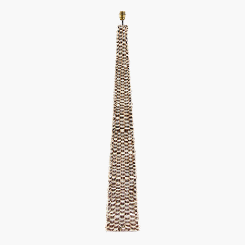 Seacomb Rattan Pyramid Floor Lamp Base – Natural Craftsmanship and Colonial Charm