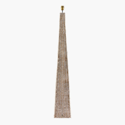 Seacomb Rattan Pyramid Floor Lamp Base – Natural Craftsmanship and Colonial Charm