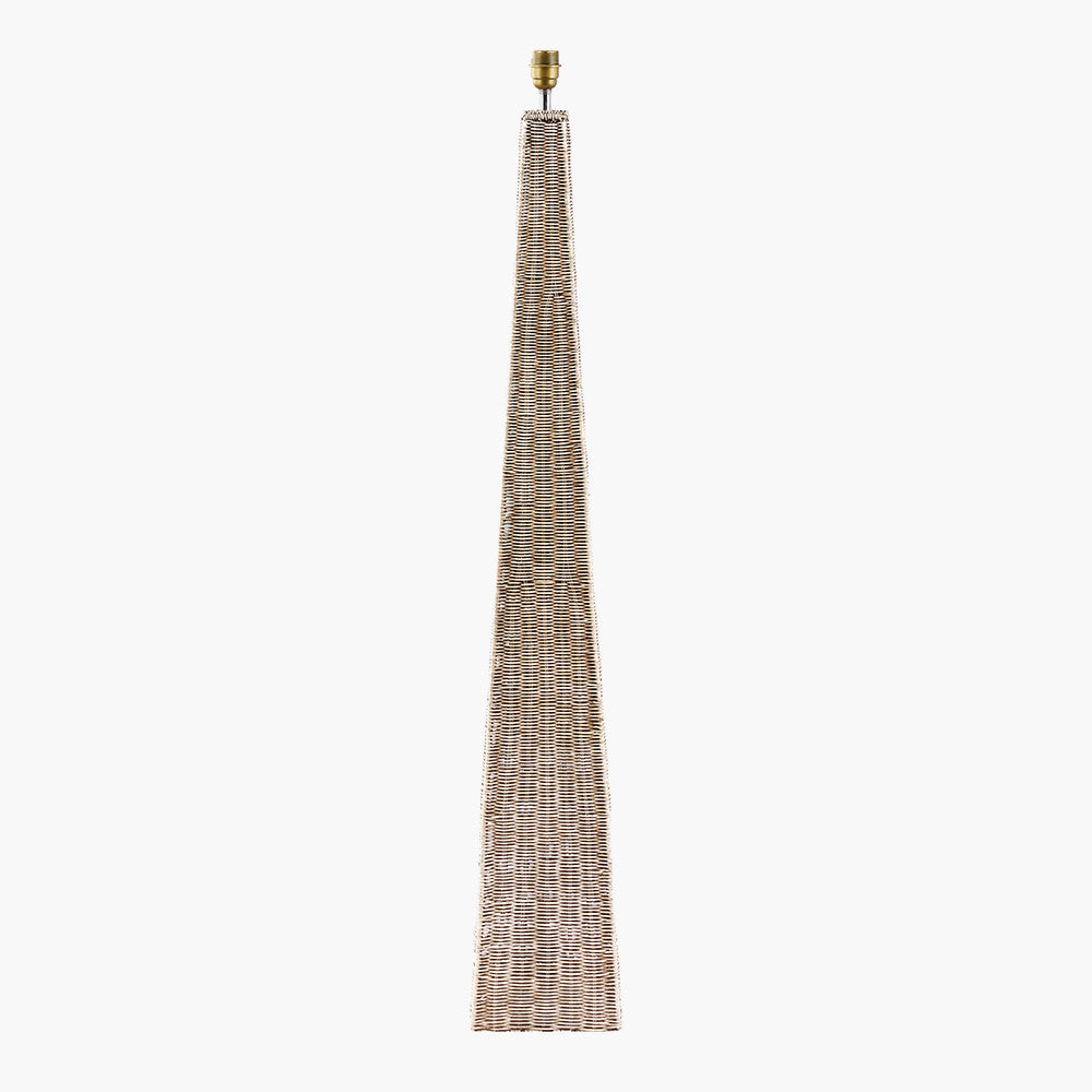 Seacomb Rattan Pyramid Floor Lamp Base – Natural Craftsmanship and Colonial Charm