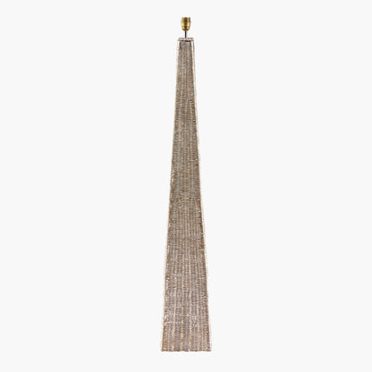 Seacomb Rattan Pyramid Floor Lamp Base – Natural Craftsmanship and Colonial Charm