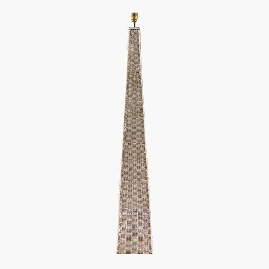 Seacomb Rattan Pyramid Floor Lamp Base – Natural Craftsmanship and Colonial Charm